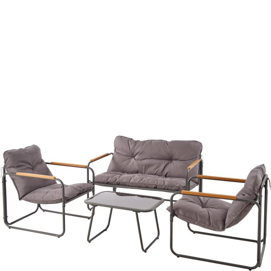 Zestaw mebli ogrodowych HUDSON sofa, 2 fotele, stolik Podstawowe