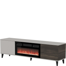 Szafka RTV-K pod telewizor z kominkiem Kaszmir / Orzech RANDOM 2 Podstawowe