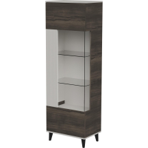 Witryna pojedyncza wysoka W-1 Kaszmir / Orzech RANDOM 2 Podstawowe