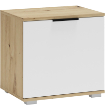 Niska szafka na buty do przedpokoju ST-50 Dąb Artisan / Biały Mat CLIF Podstawowe