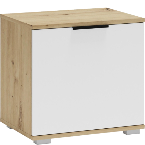 Niska szafka na buty do przedpokoju ST-50 Dąb Artisan / Biały Mat CLIF Podstawowe