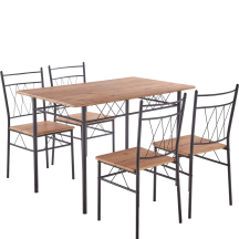 Zestaw stół i 4 krzesła FAUST Dąb Naturalny Podstawowe