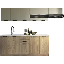 Zestaw mebli kuchennych 260 cm PERŁA Dąb Cremona / Kaszmir Podstawowe