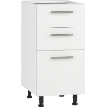 Szafka dolna stojąca 3 szuflady D3S-40/82 Hettich Biały / Biały Mat VENTO Podstawowe