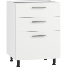 Szafka dolna stojąca 3 szuflady D3S-60/82 Hettich Biały / Biały Mat VENTO Podstawowe