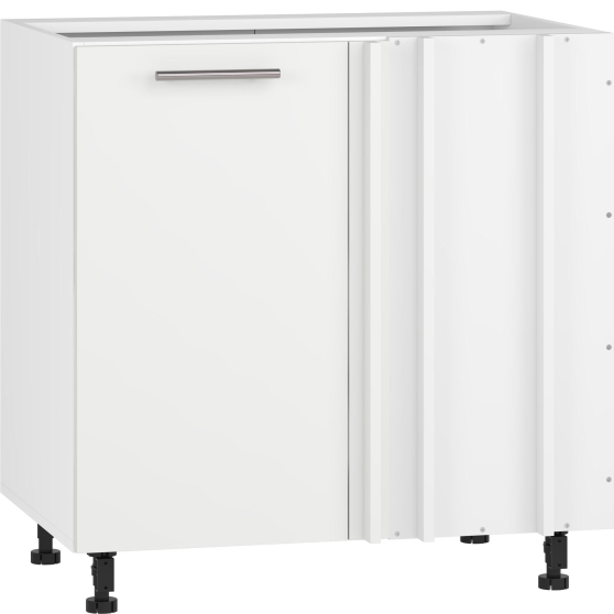Szafka dolna stojąca narożna 1 drzwi 100 x 82 cm DN-100/82 Biały / Biały Mat VENTO Podstawowe