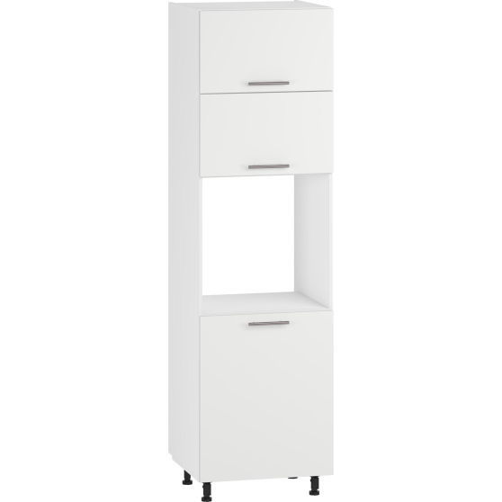 Szafka dolna wysoka słupek pod zabudowę piekarnika 3 drzwi 60 cm DP-60/214 Biały / Biały Mat VENTO Podstawowe