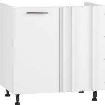 Szafka dolna stojąca narożna pod zlewozmywak 1 drzwi DKN-100/82 Biały / Biały Mat VENTO Podstawowe