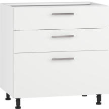 Szafka dolna stojąca 3 szuflady D3S-80/82 Hettich Biały / Biały Mat VENTO Podstawowe