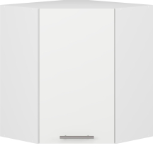 Szafka górna wisząca narożna 1 drzwi GN-60/72 Biały / Biały Mat VENTO Podstawowe