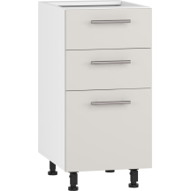 Szafka dolna stojąca 3 szuflady D3S-40/82 Hettich Biały / Kaszmir Mat VENTO Podstawowe