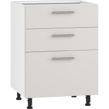 Szafka dolna stojąca 3 szuflady D3S-60/82 Hettich Biały / Kaszmir Mat VENTO Podstawowe