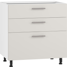 Szafka dolna stojąca 3 szuflady D3S-80/82 Hettich Biały / Kaszmir Mat VENTO Podstawowe