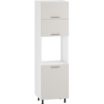 Szafka dolna wysoka słupek pod zabudowę piekarnika 3 drzwi 60 cm DP-60/214 Biały / Kaszmir Mat VENTO Podstawowe