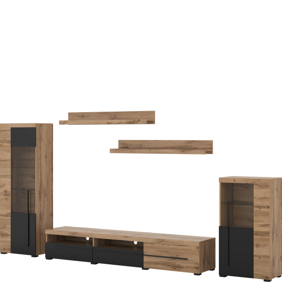 Meblościanka do salonu Dąb Wotan 22N2ZH11 TYP-11 ROGER Podstawowe