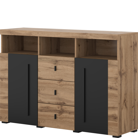 Komoda 2D3S 132 cm Dąb Wotan 22N2ZH43 TYP-43 ROGER Podstawowe