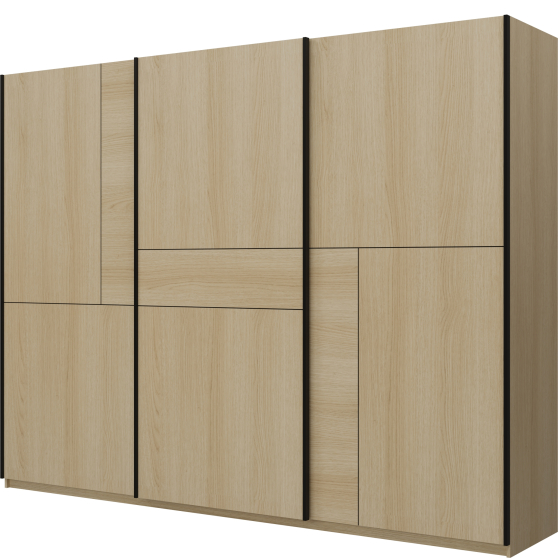 Szafa przesuwna 2-drzwiowa CUBE Dąb Lindberg 24LGOF69 TYP-69 Podstawowe