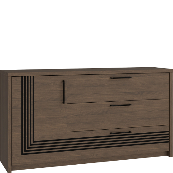 Komoda Lewa z szufladami EUFK222L-D131 Dąb Mazurski EUFEMIUS Podstawowe