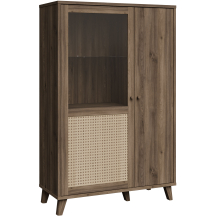 Kredens GLKV522L-Q249 Dąb Valencia / Rattan Naturalny GLENKEEN Podstawowe