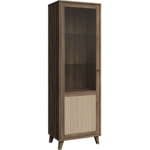 Witryna wysoka GLKV712L-Q249 Dąb Valencia / Rattan Naturalny GLENKEEN Podstawowe