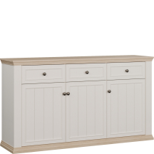 Komoda 3-drzwi 3-szuflady PNTK232-Q214 Biała PONTYPOOL Podstawowe