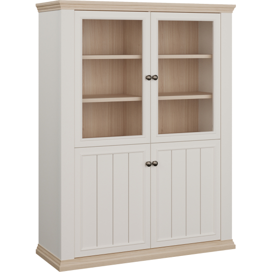 Kredens niska witryna PNTV512-Q214 Biała PONTYPOOL Podstawowe