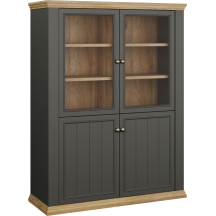 Kredens niska witryna PNTV512-Q243 Szara PONTYPOOL Podstawowe