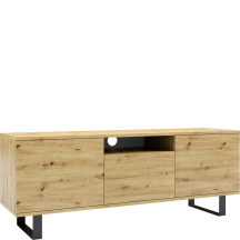 Szafka RTV LOGAN 150 cm nogi metalowe czarne Podstawowe (4)