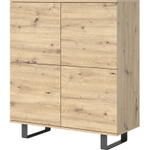 Komoda LOGAN 4-drzwiowa nogi metalowe czarne Podstawowe (4)