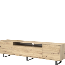 Szafka RTV LOGAN 200 cm nogi metalowe czarne Podstawowe (4)