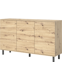 Komoda LOGAN 3-drzwiowa nogi metalowe słupki Podstawowe (4)