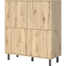 Komoda LOGAN 4-drzwiowa nogi metalowe słupki Podstawowe (4)