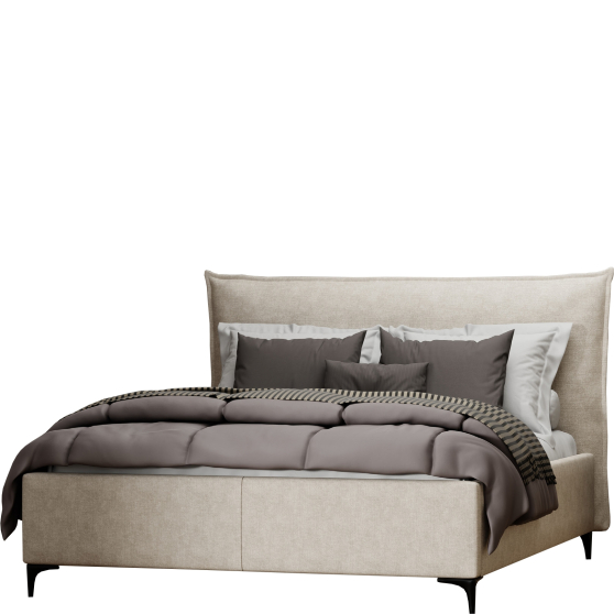 Łóżko tapicerowane 140 x 200 z pojemnikiem HELSINGBORG Podstawowe