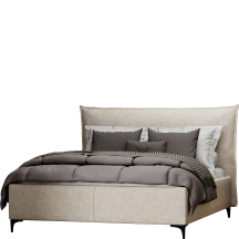 Łóżko tapicerowane 160 x 200 bez pojemnika HELSINGBORG Podstawowe