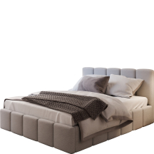 Łóżko tapicerowane 160 x 200 bez pojemnika BAZYLIDES Podstawowe