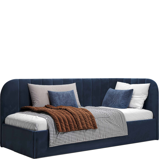 Łóżko tapicerowane MILLOW PRAWE 90 x 200 z pojemnikiem Podstawowe