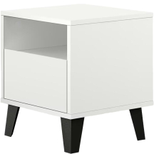 Szafka nocna do sypialni BORG UNO Biały Mat BORG Podstawowe