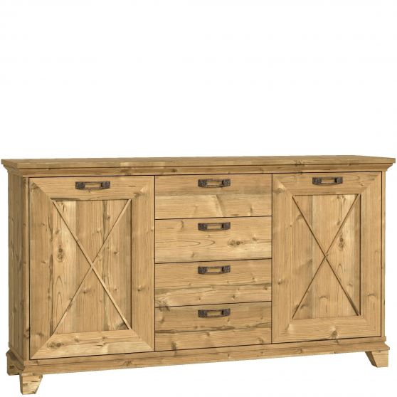 Stylizowana komoda 2-drzwiowa z szufladami EPLK235-S17 NEPAL Podstawowe