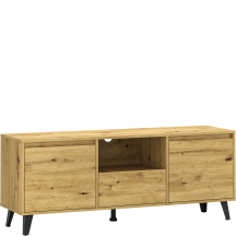 Szafka RTV 2D1S pod telewizor BORG Dąb Artisan BORG Podstawowe