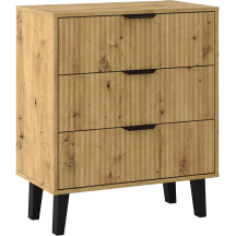 Komoda z 3 szufladami BORG DUO Dąb Artisan BORG DUO Podstawowe