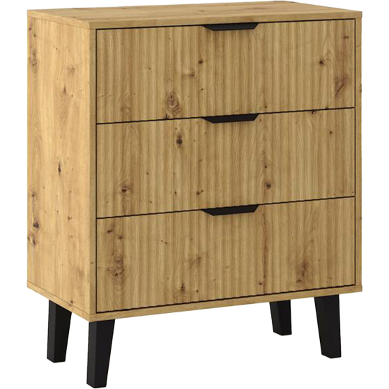 Komoda z 3 szufladami BORG DUO Dąb Artisan BORG DUO Podstawowe