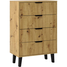 Komoda z 4 szufladami BORG DUO Dąb Artisan BORG DUO Podstawowe