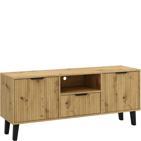 Szafka RTV 2D1S pod telewizor BORG DUO Dąb Artisan BORG DUO Podstawowe