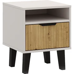 Szafka nocna do sypialni BORG DUO Kaszmir / Dąb Artisan BORG DUO Podstawowe