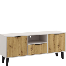 Szafka RTV 2D1S pod telewizor BORG DUO Kaszmir / Dąb Artisan BORG DUO Podstawowe