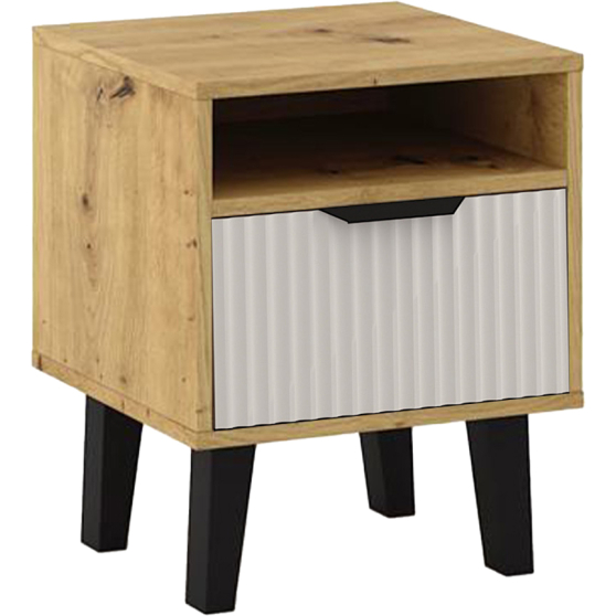 Szafka nocna do sypialni BORG DUO Dąb Artisan / Kaszmir BORG DUO Podstawowe