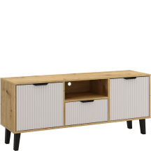 Szafka RTV 2D1S pod telewizor BORG DUO Dąb Artisan / Kaszmir BORG DUO Podstawowe