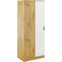 Szafa narożna jednodrzwiowa KAMI Dąb Artisan / Biały Mat KAMI Podstawowe