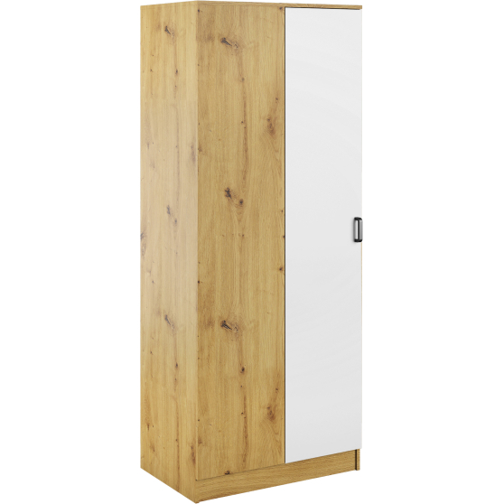 Szafa narożna jednodrzwiowa KAMI Dąb Artisan / Biały Mat KAMI Podstawowe