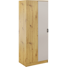 Szafa narożna jednodrzwiowa KAMI Dąb Artisan / Kaszmir Mat KAMI Podstawowe